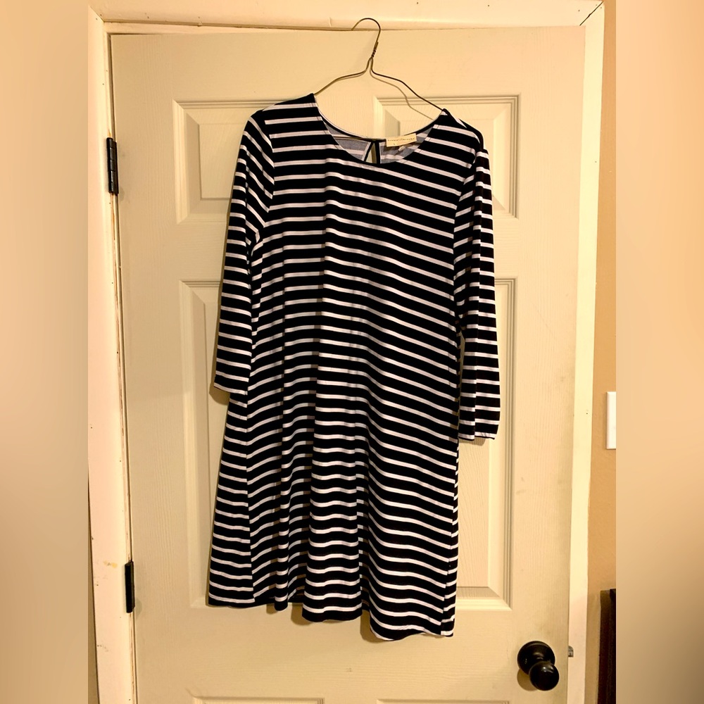 Black and white striped SUPER soft dress